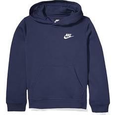 Nike Older Kid's Sportswear Club Pullover Hoodie - Midnight Navy/White (BV3757-410)