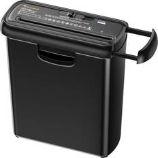 Bonsaii 6-Sheet Strip-Cut Paper Shredder, Small Paper Shredder for Home Use, Can be Used Without Bin, Extendable Arm Design with Overheat Protection