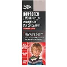 Medicines 3 Months Plus Ibuprofen 100mg/5ml Suspension Strawberry Flavour