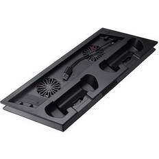 LED Charger Station Stand Charging Dock Cooling Fan for Sony Playstation 4 PS4 PRO Slim