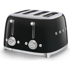 Smeg Variable Temperature Kettle & 4 Slice Toaster Black