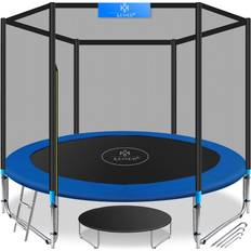 Kesser Trampolin TÜV SÜD GS Zertifiziert Komplettset mit Sicherheitsnetz, Randabdeckung & Zubehör Kindertrampolin Gartentrampolin Belastbarkeit 150 kg