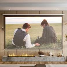 Projector Screens LivingAndHome Electric Motorized Projector Screen White 120in