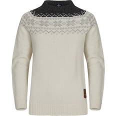 Gridarmor Women’s Snøkrystall Round Neck Ullgenser White/dk. Grey/lt. Grey