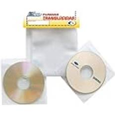 Almacenamiento Óptico Pack de 100 fundas cd-dvd pp transparente no adhesivas con solapa 3l Quirumed