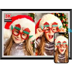 Digital Photo Frames Akimart 13.5 Inch WiFi Digital Photo Frame 3K Touch Screen, Dual-WiFi