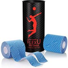 Flexu Kinesiology Tape; 40 Extra Wide, 3”x10” Pre-Cut Y Shape Strips; Alleviate Pain & Provide Support & Stability to Muscles & Joints, Shoulders, Knees