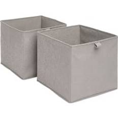 OHS Pack of 2 Plain Folding Cube Storage Boxes