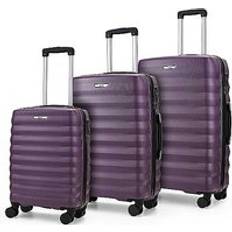 Purple Suitcase Sets Rock Luggage Berlin Set of 3 Wheel