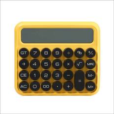 Calculators Jojomino 12 Digits Mechanical Switch Calculator Large LCD Display Desktop Calculator Large Button Financial Calculator Yellow