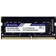 TIMETEC 8GB DDR4 2400MHz DDR4-2400 PC4-19200 PC4-2400T Non-ECC Unbuffered 1.2V CL17 1Rx8 Single Rank 260 Pin SODIMM Laptop