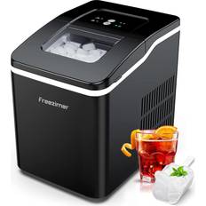 Ice Makers Freezimer Ice Makers Countertop, 27 Lbs/24 Hours, Portable Ice Maker Machine Countertop, 9 Ice Cubes Ready in 8 Mins, Self-Cleaning Ice Machine with Ice Scoop and Basket for Home Office Bar Party