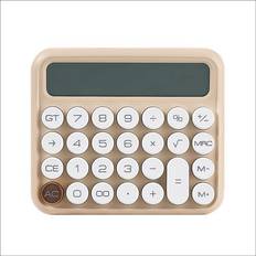 Calculators Jojomino 12 Digits Mechanical Switch Calculator Large LCD Display Desktop Calculator Large Button Financial Calculator Beige