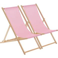 Garden & Outdoor Furniture Harbour Housewares Wooden Folding Garden Sun Lounger Deck