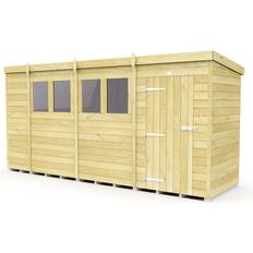 Outbuildings 4 Feet Pent Security Shed Double Door