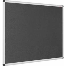 Black Bulletin Boards Metroplan Eco-Colour Aluminium Framed Flame Resistant Noticeboard 600x900mm 90x60cm