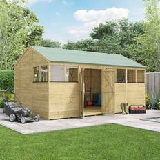 Outbuildings BillyOh 16x10 Windowed, 15mm Switch Tongue and Groove Apex Shed