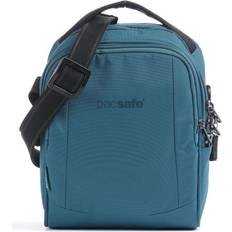 Dobbelte skulderremme Skuldertasker Pacsafe LS100, Unisex, Crossbody taske, Turkis, Lynlås, Lommepen, 22,9 cm 9