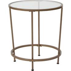 Flash Furniture Astoria Collection Clear/Brushed Gold Small Table 49.5x49.5cm