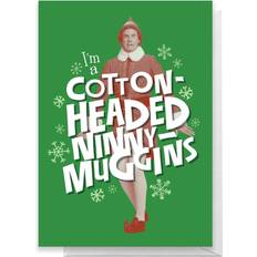 Cartes & Invitations Elf I'm A Cotton Headed Ninny Muggins Greetings Card Standard Card