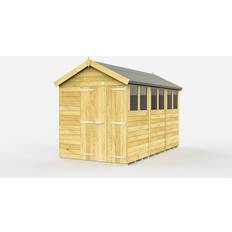 Outbuildings 6 12 Feet Apex Shed Double Door With Windows