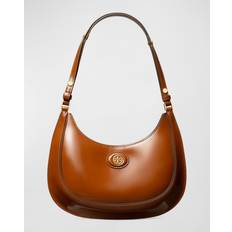 Tory Burch Tassen uitverkoop Tory Burch Hobo bags Robinson Spazzolato Convertible Crescent Bag in bruin unisize