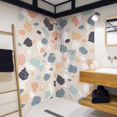 Docce Klebefieber Panneau Mural Douche Motif Terrazzo