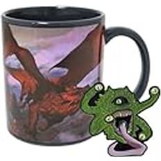 Accessori da cucina Just Funky Dungeons And Dragons Red Dragon Mug & Gazer Beholder Pin