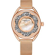 Stührling Original Ure Stührling Original Rose Gold Mesh Bracelet 38mm Dusty Rose