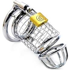 Sølv Kyskhetsanordninger CockLock Net Chastity Cage 45mm