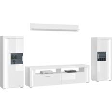 Möbel Ebuy24 Skylight Regal System 4 Teile Weiß Grau