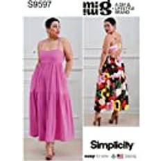 Yarn & Needlework Supplies Simplicity Misses' Dress and Jumpsuit Sewing Pattern, S9597