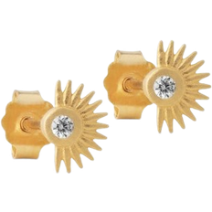 Enamel soleil ENAMEL Copenhagen Petite Soleil Studs - Gold/Transparent