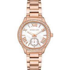 Wrist Watches sale Michael Kors Sage Three-Hand Rose Gold-Tone 38mm Rose Gold-Tone