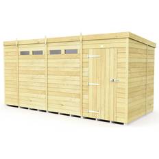 Outbuildings 7 Feet Pent Security Shed Single Door