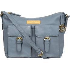 Pure Luxuries 'Jenna' Blue Cloud Leather Shoulder Bag