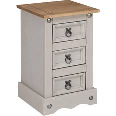 Pines Bedside Tables Mews Corona Grey 3 Bedside Table