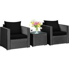 Patio Furniture Costway 3PCS Patio Set Yard