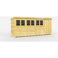 Outbuildings 4 Feet Pent Shed Double Door With Windows