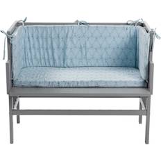 Markland Madras og sengerand Babytrold Bedside Crib, Blå