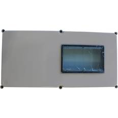APO Låg for måler med rude 600 x 300 x 45 mm grå RAL7035