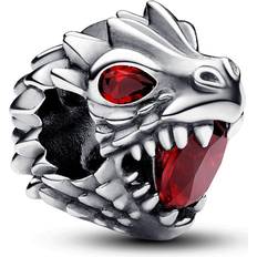 Pandora Game of Thrones Dragon Charm - Silver/Red