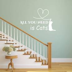 Wall Decor Trinx VWAQ You Need is Cats Vinyl Cat Lover Wall Decor