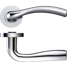 Stanza Lever on Rose Door Handles Polished