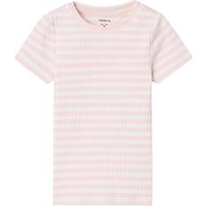 Spandex Overdeler Name It Kid's Slim Fit T-shirt - Parfait Pink (13231025)