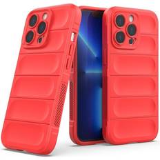 iPhone 13 Pro Skal Elastic Armored Magic Shield röd