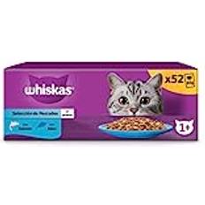 Whiskas Mascotas Whiskas Comida Húmeda Gelatina Para Gatos Adultos Selección Pescados 13 x 4 bolsitas x 85g