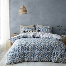 Pineapple Elephant Inara Ikat Duvet Cover Blue