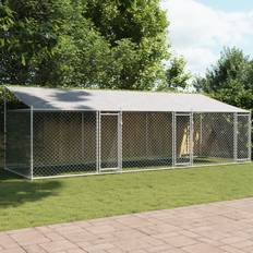 Pets vidaXL Dog Cage with Roof and Doors 6 x 2 x 2 m