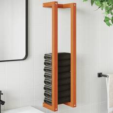 Accessori per il bagno vidaXL Portasciugamani Marrone Cera 23x18x90 cm Legno Massello di Pino